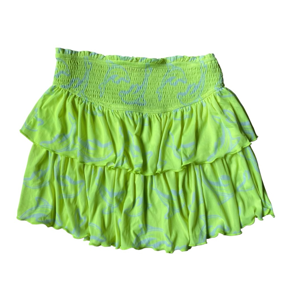 Elsie & Fred Dolphin Print Neon Mini Skirt